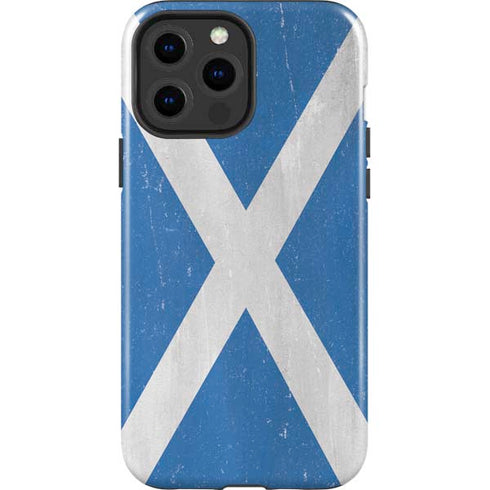 Scotland Flag Distressed iPhone 15 Pro Max Impact Case